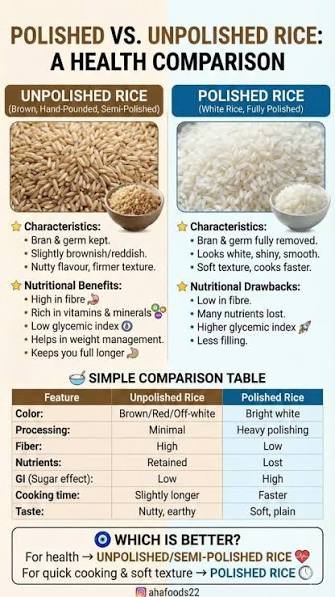 hand pounded rice vs brown rice vs unpolished rice